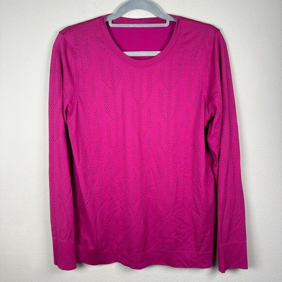 Lululemon Swiftly Breathe Long Sleeve *Fetching Lines sz 10 - Picture 2 of 8